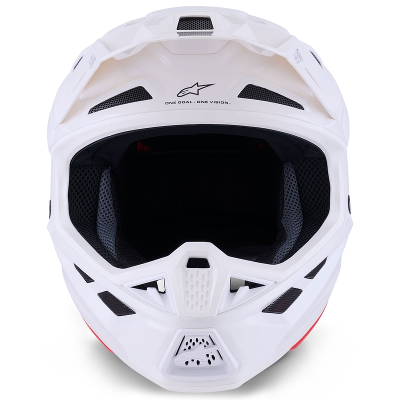 Каска за мотокрос Alpinestars SM7 Solid, бяла