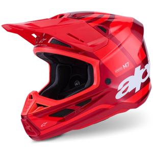Каска за мотокрос Alpinestars SM7 Core, червена