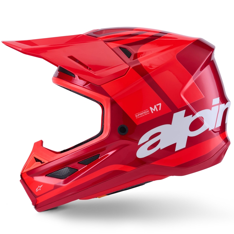 Каска за мотокрос Alpinestars SM7 Core, червена