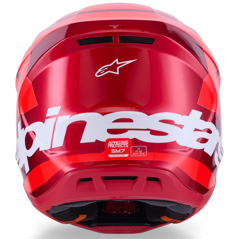 Каска за мотокрос Alpinestars SM7 Core, червена