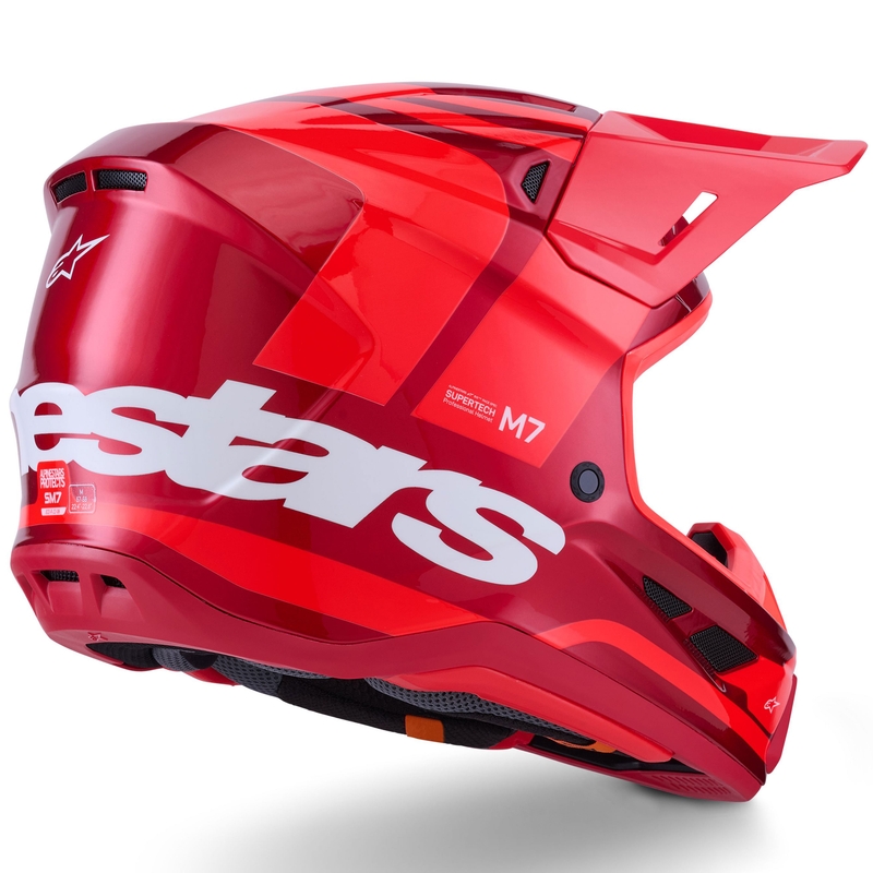 Каска за мотокрос Alpinestars SM7 Core, червена