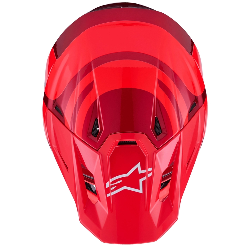 Каска за мотокрос Alpinestars SM7 Core, червена