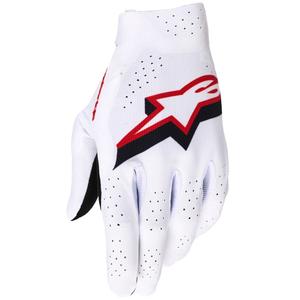 Ръкавици за мотокрос Alpinestars Supertech MX, бяло-черно-червени