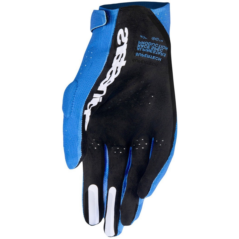 Ръкавици за мотокрос Alpinestars Supertech MX, синьо-бяло-черно