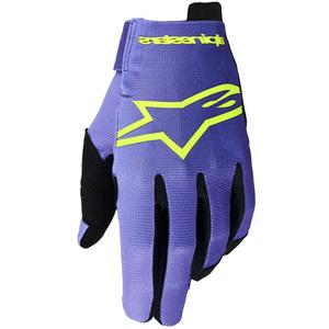 Ръкавици за мотокрос Alpinestars Radar, лилаво-флуоресцентно жълти
