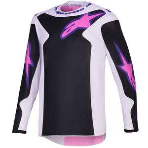 Мотокрос фланелка Alpinestars Fluid Grid, черно-светло сиво-лилаво