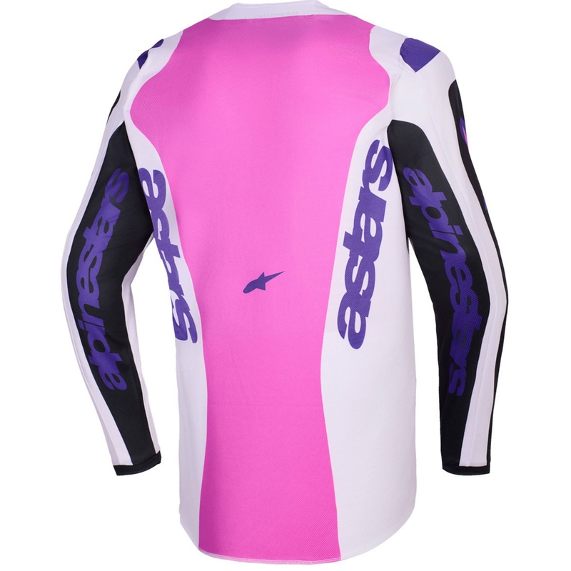 Мотокрос фланелка Alpinestars Fluid Grid, черно-светло сиво-лилаво