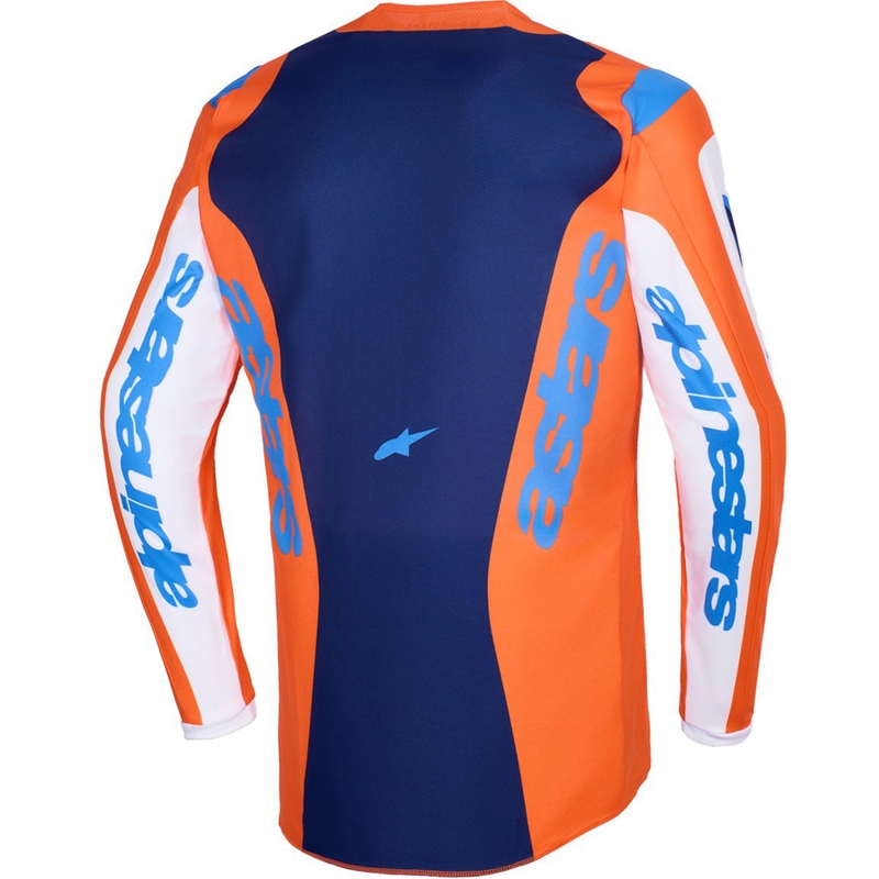 Мотокрос фланелка Alpinestars Fluid Grid, оранжево-синя