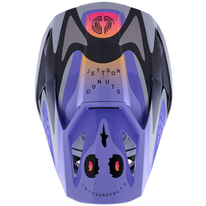 Детска мотокрос каска Alpinestars S-M3 JETT LAWRENCE edition, сиво-лилаво-черно