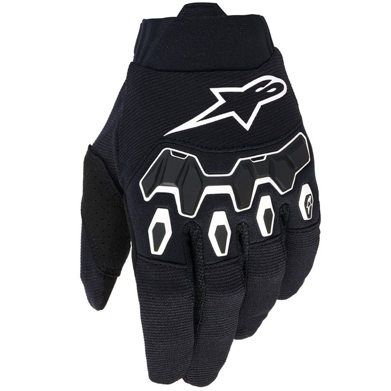 Детски/юношески мотокрос ръкавици Alpinestars Full Bore V2, черно-бели