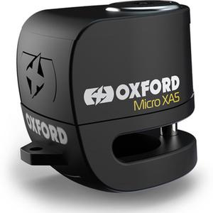 Заключване на дискова спирачка Oxford Micro XA5 с вградена аларма, черно