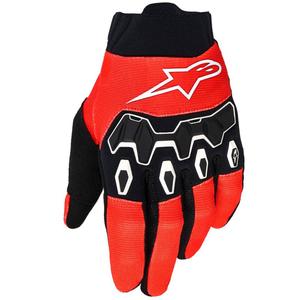Детски/юношески мотокрос ръкавици Alpinestars Full Bore V2, червени, черно-бели