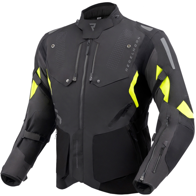 Мотоциклетна куртка Rebelhorn Hiker IV black-anthracite-fluo yellow