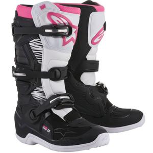 Дамски мотоциклетни ботуши Alpinestars Stella Tech 3, черно-бяло-розово