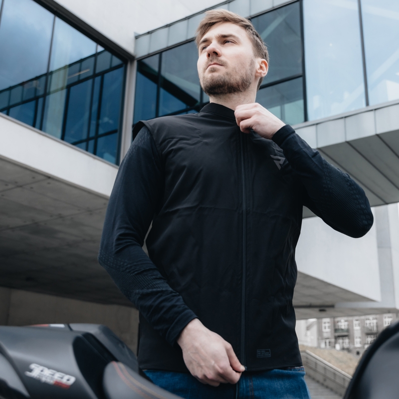 Кожено мотоциклетно яке Rebelhorn Vandal черно