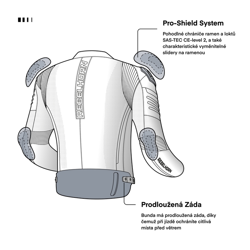 Кожено мотоциклетно яке Rebelhorn Vandal черно