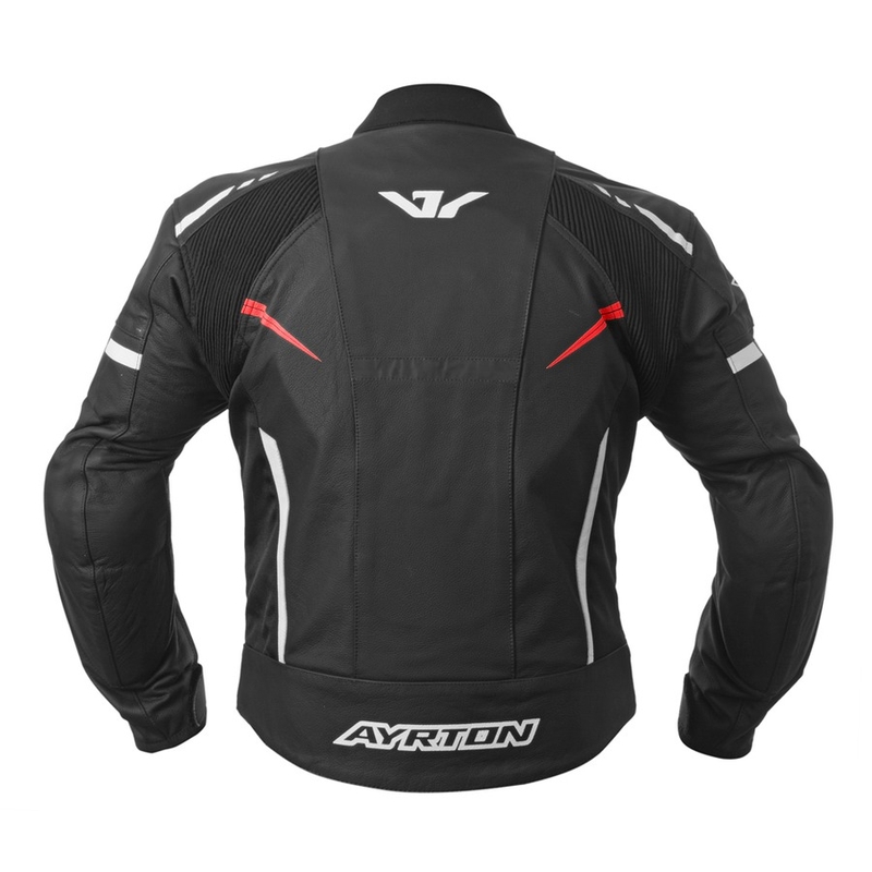 Bunda na motorku Ayrton Raptor černo-bílo-fluo červená