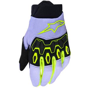 Детски/юношески мотокрос ръкавици Alpinestars Full Bore V2, лилаво-флуоресцентно жълти
