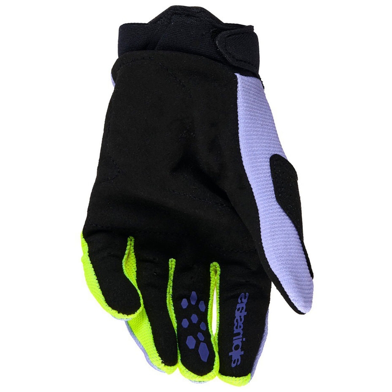 Детски/юношески мотокрос ръкавици Alpinestars Full Bore V2, лилаво-флуоресцентно жълти