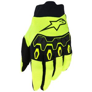 Детски/юношески мотокрос ръкавици Alpinestars Full Bore V2, флуоресцентно жълто-черни