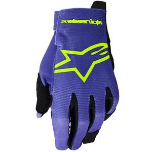 Детски мотокрос ръкавици Alpinestars Radar Youth, лилаво-флуоресцентно жълти