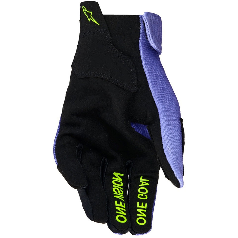 Детски мотокрос ръкавици Alpinestars Radar Youth, лилаво-флуоресцентно жълти