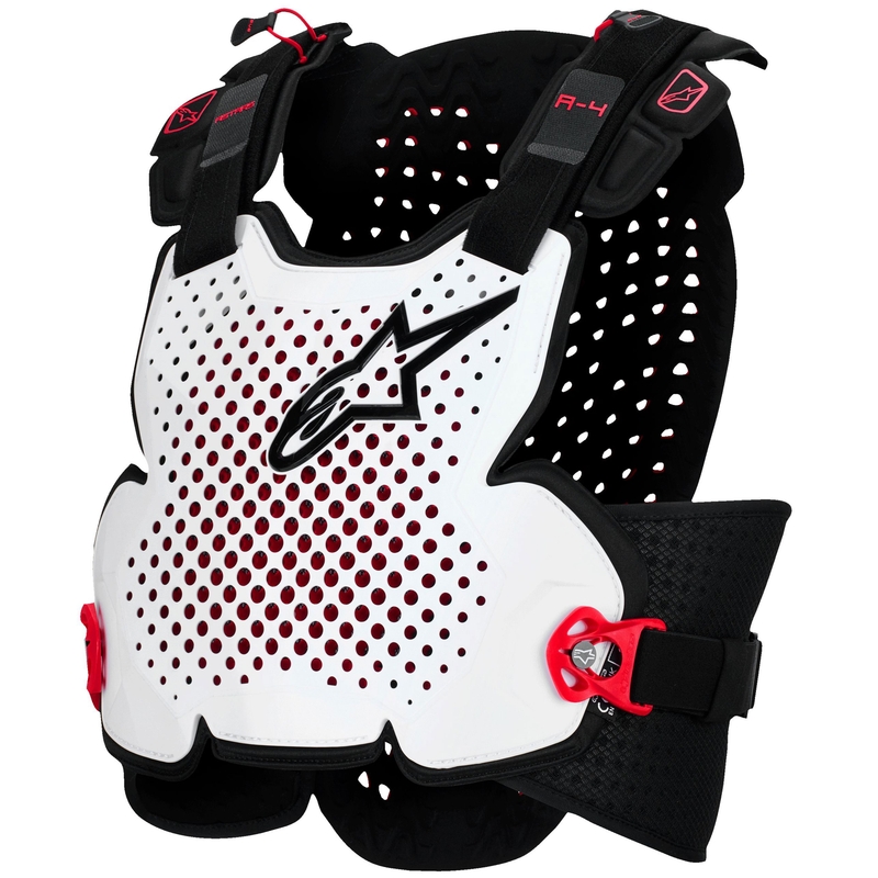 Протектор за гърди Alpinestars A-4 Plasma, черно-червено-бял