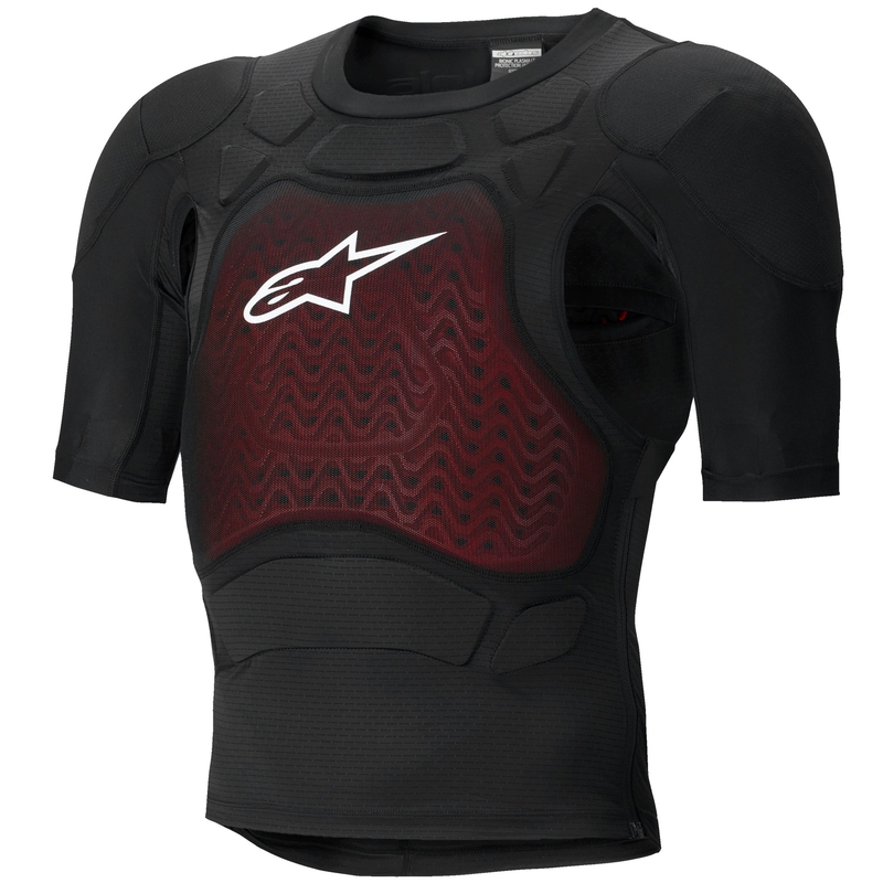 Протектор за тяло Alpinestars Bionic Plasma LT с къс ръкав, черно-червено-бял