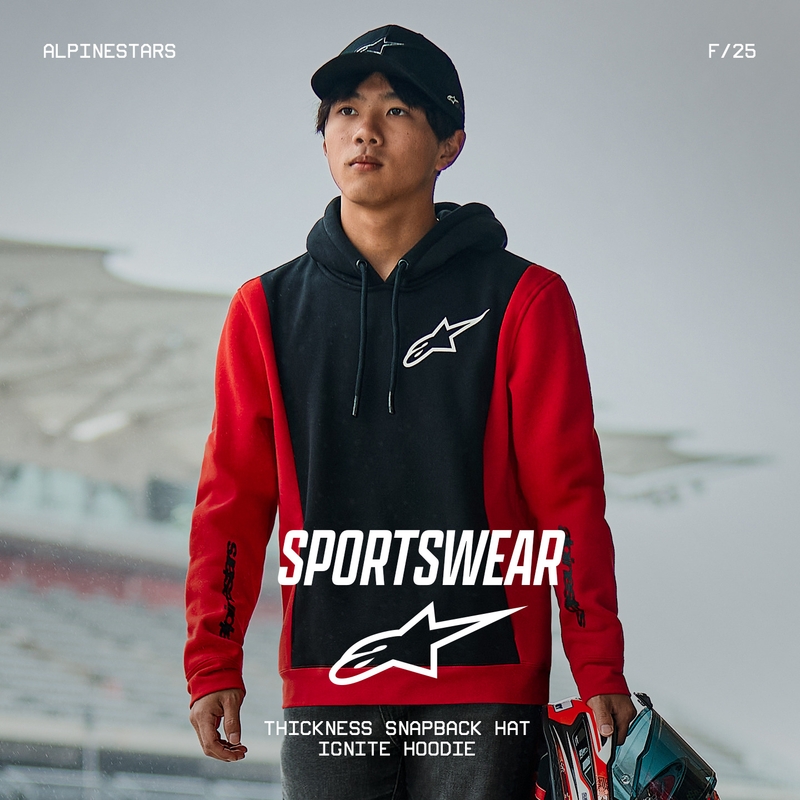 Alpinestars Ignite суичър черно-червен