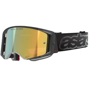 Мотокрос очила Alpinestars Supertech Vision Vista, черни с огледално-златисти лещи