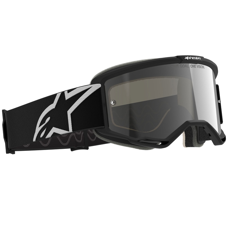 Мотокрос очила Alpinestars Vision 5 Corp, черни с прозрачни лещи