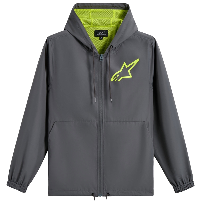 Яке Alpinestars Speeder Chromium Windbreaker, сиво-флуоресцентно жълто