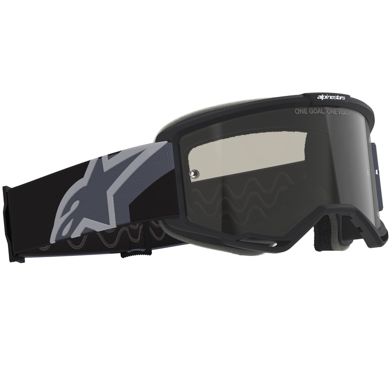 Мотокрос очила Alpinestars Vision Sand черно-сиви с тъмни опушени лещи