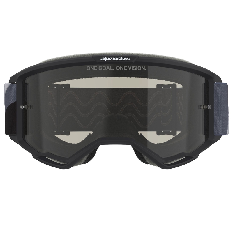 Мотокрос очила Alpinestars Vision Sand черно-сиви с тъмни опушени лещи