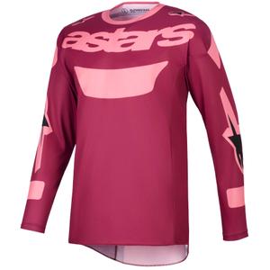 Мотокрос фланелка Alpinestars Racer Riway, тъмночервено-коралово