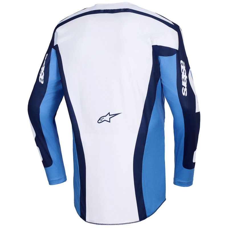 Мотокрос фланелка Alpinestars Racer Riway, синьо-светлосиньо-бяло