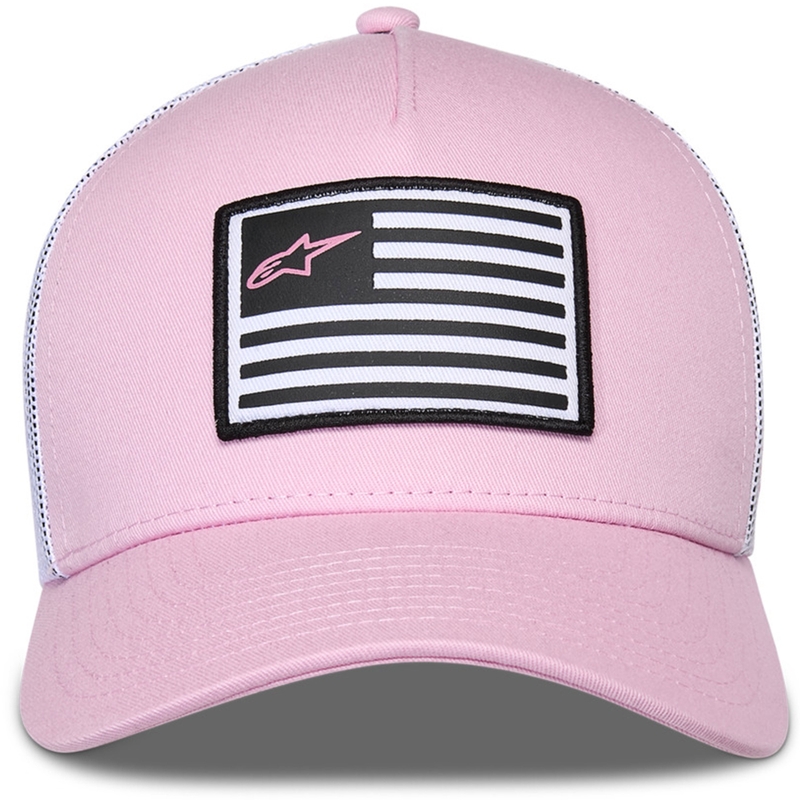 Шапка Alpinestars Flag Snap розово-бяла