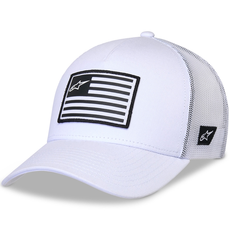 Шапка Alpinestars Flag Snap бяло-бяло