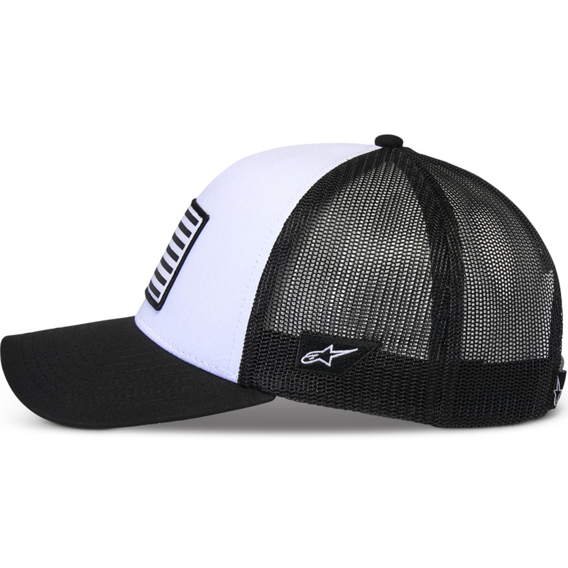 Шапка Alpinestars Flag Snap бяло-черна