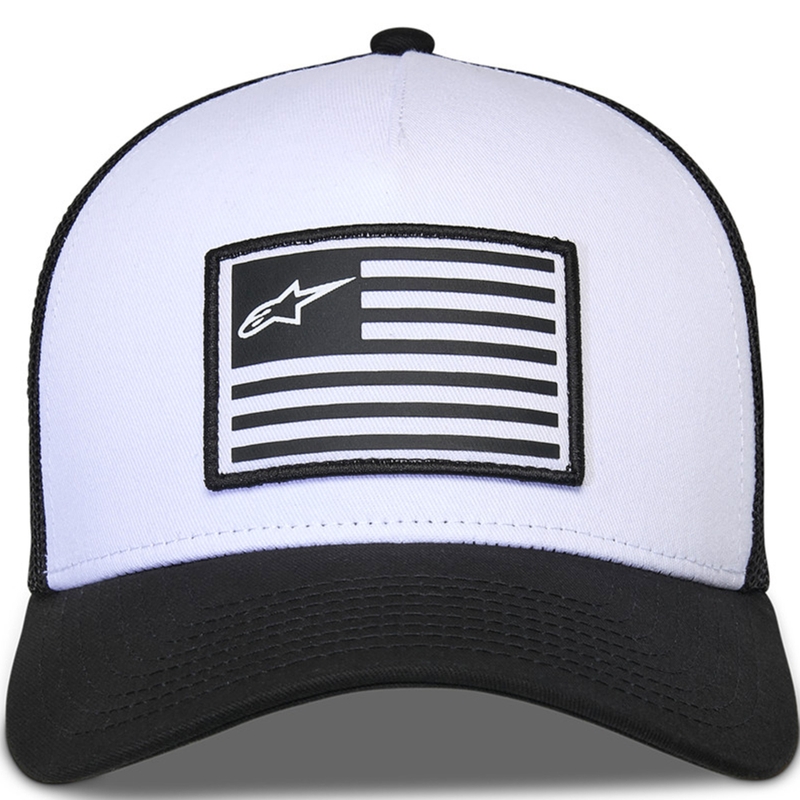 Шапка Alpinestars Flag Snap бяло-черна