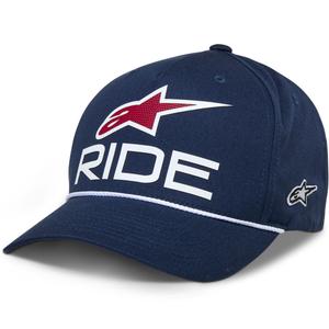 Шапка Alpinestars Ride Comp Snapback, синьо-бяло-червено