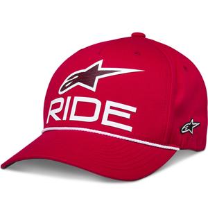 Шапка Alpinestars Ride Comp Snapback, червено-бяло-черно