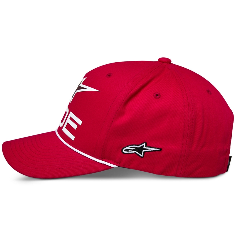 Шапка Alpinestars Ride Comp Snapback, червено-бяло-черно
