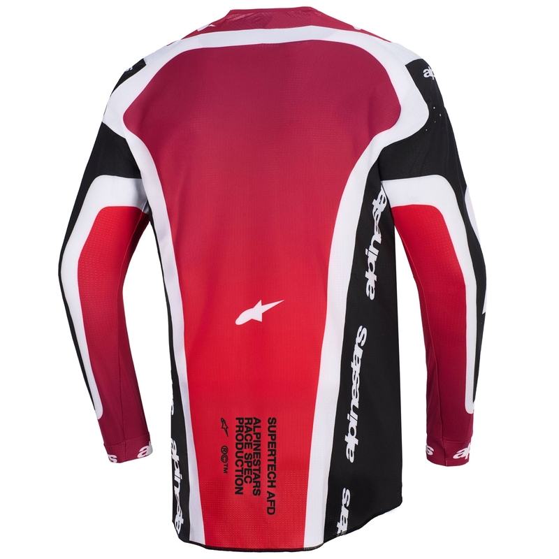Мотокрос фланелка Alpinestars Supertech Pro AFD Vista, черно-червено-бяла