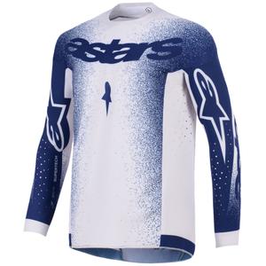 Мотокрос фланелка Alpinestars Supertech Scenz, светло сиво-тъмно синьо