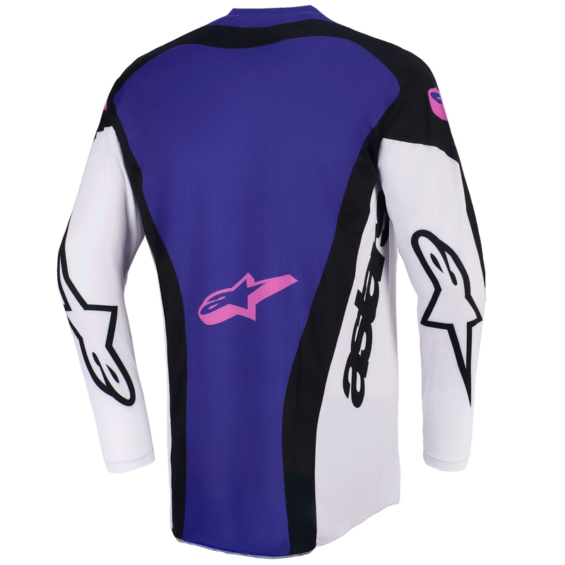 Мотокрос фланелка Alpinestars Techstar Knif, черно-светло сиво-лилава