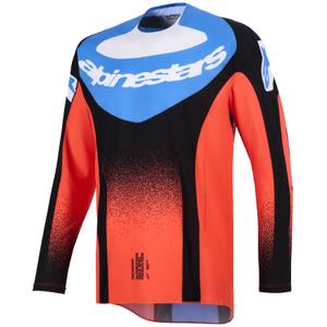Мотокрос фланелка Alpinestars Techstar Knif, оранжево-черно-синя