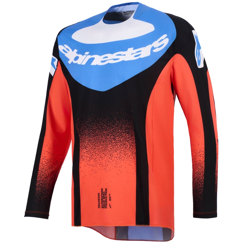 Мотокрос фланелка Alpinestars Techstar Knif, оранжево-черно-синя