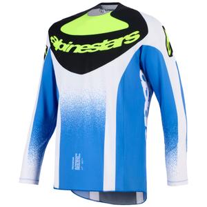 Мотокрос фланелка Alpinestars Techstar Knif, синьо-черно-флуоресцентно жълто
