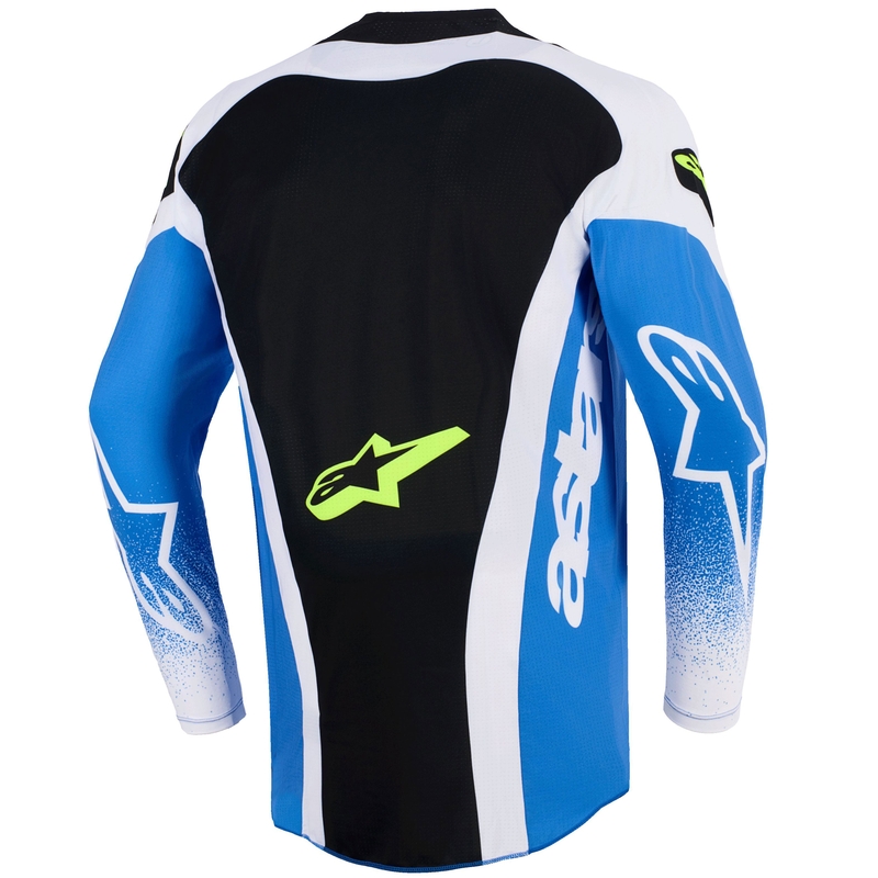 Мотокрос фланелка Alpinestars Techstar Knif, синьо-черно-флуоресцентно жълто